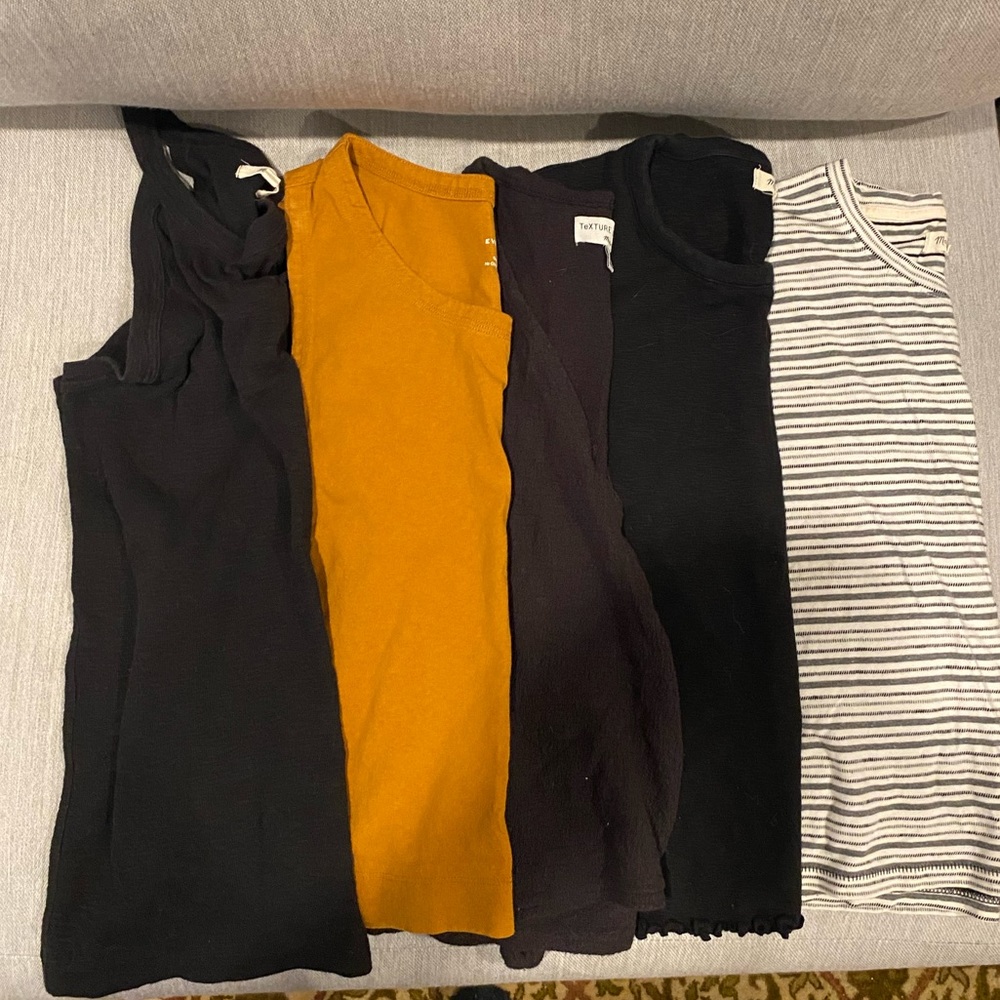 Bundle of 5 shirts (4 from madewell, 1 everlane)